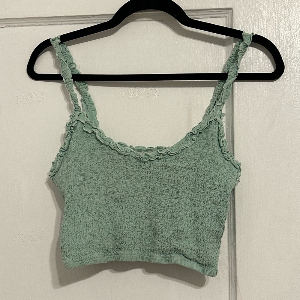 PACSUN LA HEARTS green cropped tank